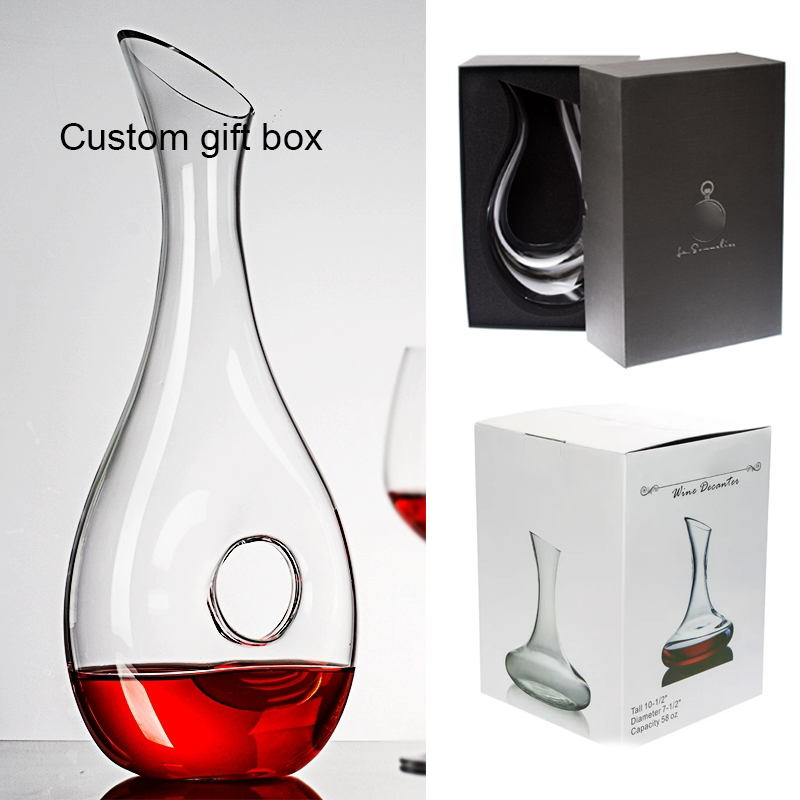 50oz wholesale ins  luxury glassware customized logo decanter hollow wine decanter supplier