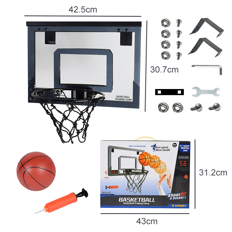 hot sale high quality adjustable small pc basketball board mini basketball hoop set for door supplier