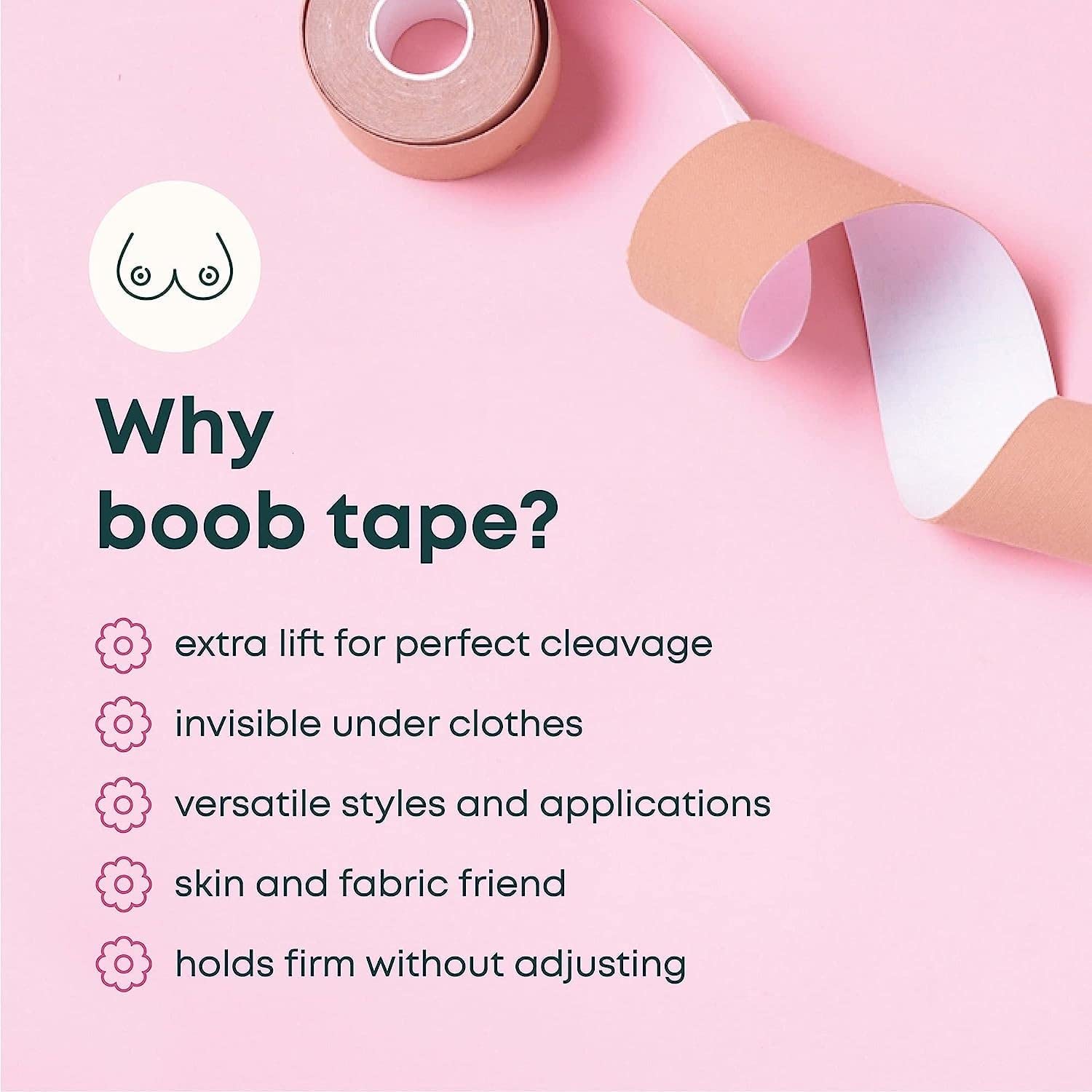Anthrive 2 Inch Waterproof Push Up Breast Lifting Nipple Boob Tape Breast Lift Tape With Silicone Nipple Cover Set Boob Tape manufacture