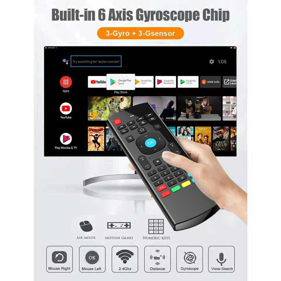 OEM Customize 2.4G Wireless Up to 10 Meters Remote Control MX3 Fly Air Mouse details