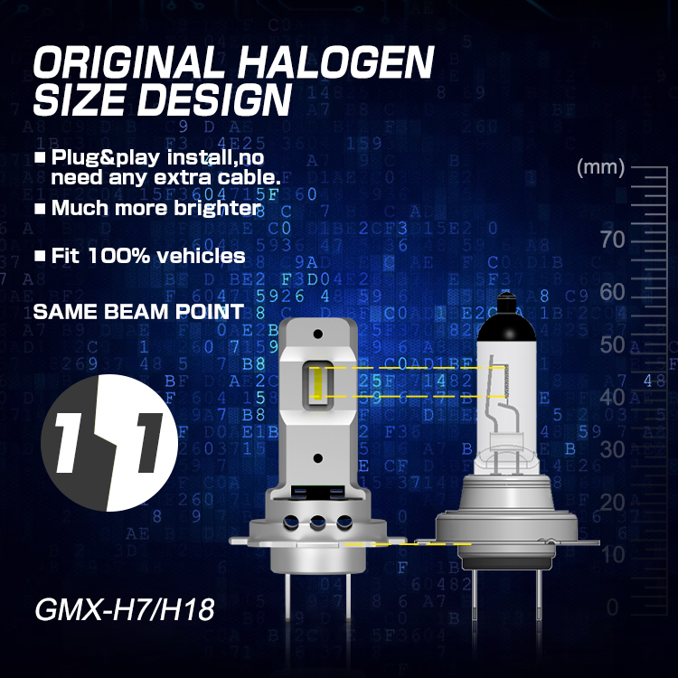 Gview Brand GMX LED H8 Lamp Para Auto LED Headlight 60W CSP LED Chip LED 6000k H11 8000lm LED Headlight for Car Accessories factory