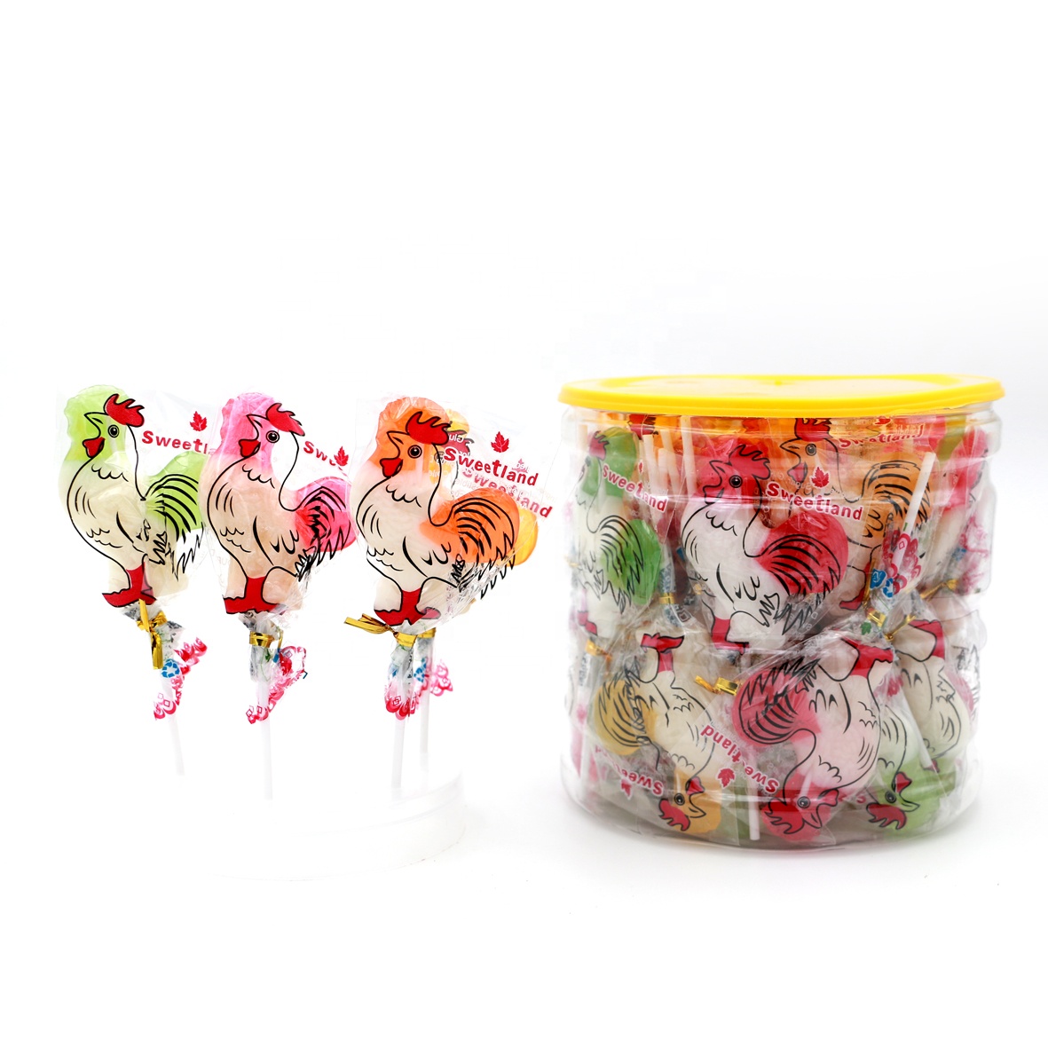 halal tutti fruity flavor animal shape chicken cock lollipop hard candy wholesale supplier
