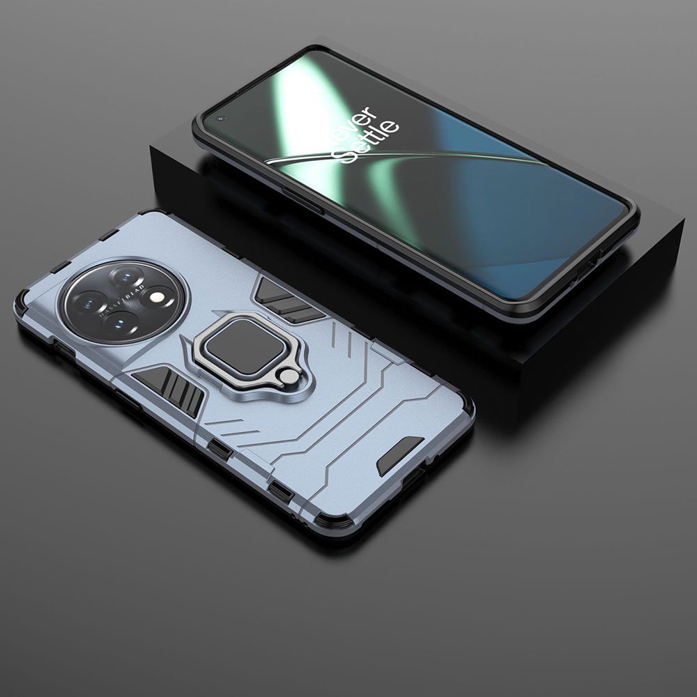Laudtec SJK282 Cases Luxury Drop Proof Customize Anti Fall Stand Ring Holder Tpu Pc Phone Case For Oneplus 11