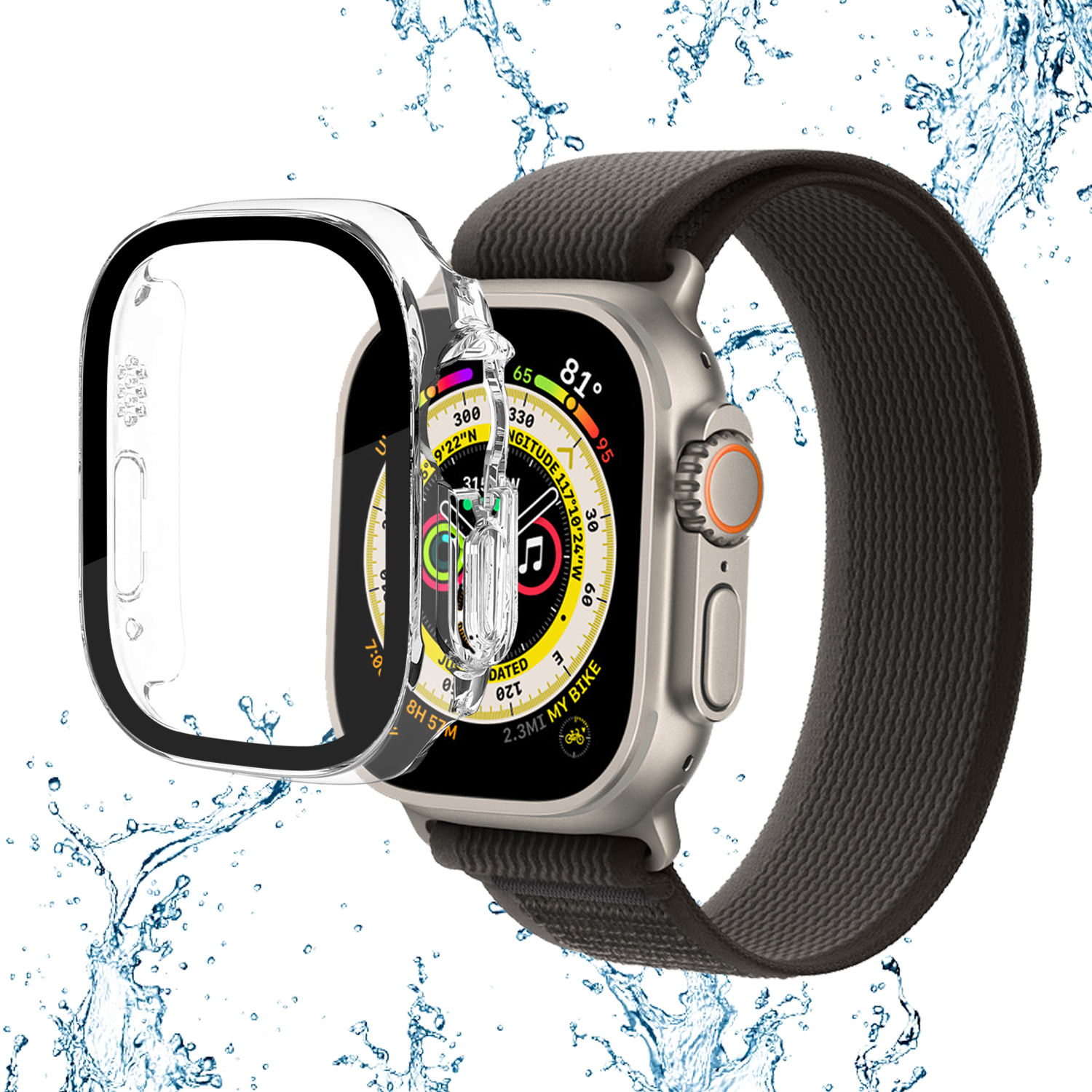 Laudtec GHM061 Outil Auto Samsung S23 Installation Facile Protecteur Avec Cadre d'Installation Verre Trempé Pour Apple Watch