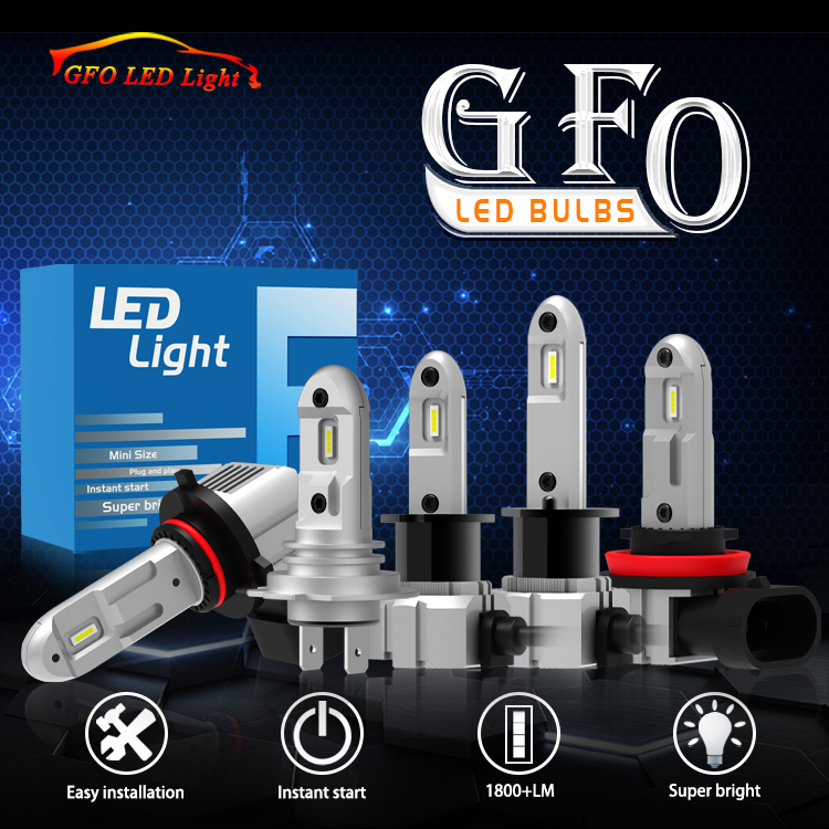 Gview GFO Minisize H18 Car LED Bulb All In One 30w LED Fog Lamp Auto Motorcycle Bulb LED Conversion Kit H7 LED Headlight Bulbs manufacture