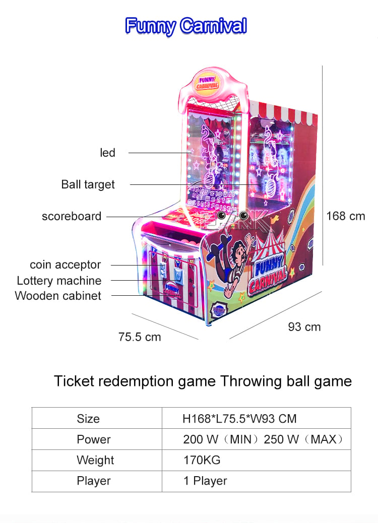 Coin Operated Arcade Indoor Amusement Lucky Ticket Prize Lottery Game Machine factory