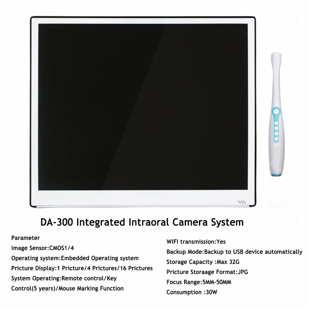 Dental WiFi dental scan HD Monitor Wide Viewing Angle Intraoral Camera with multiview 16 contrast details