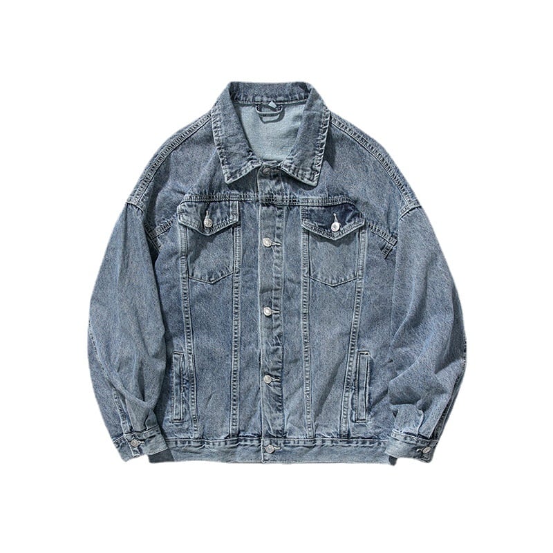 Suppliers Denim Cotton Fabric Jackets Oem Custom Manufacturer Pigment Washing Mens Jean Denim Jacket manufacture