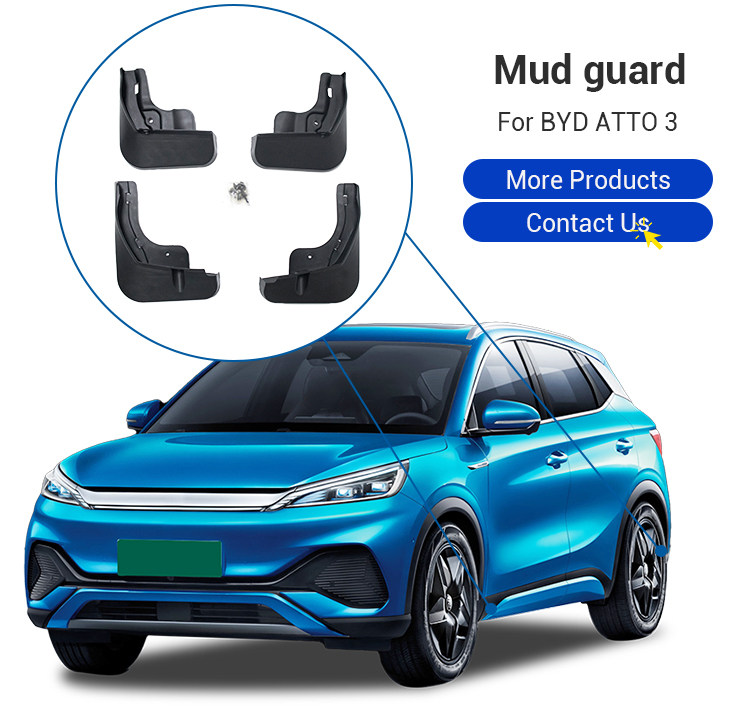 ATTO 3 Exterior Accessories New Style PP Plastic Mud Flap Car Front Rear Mud Guard Mudguards For BYD ATTO 3 Yuan Plus supplier