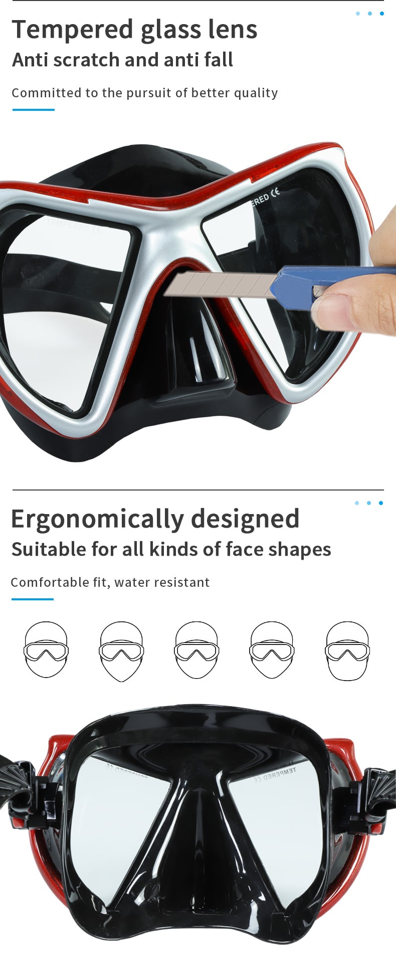 Amazon top sale snorkeling mask the best juniors adullts scuba diving mask manufacture