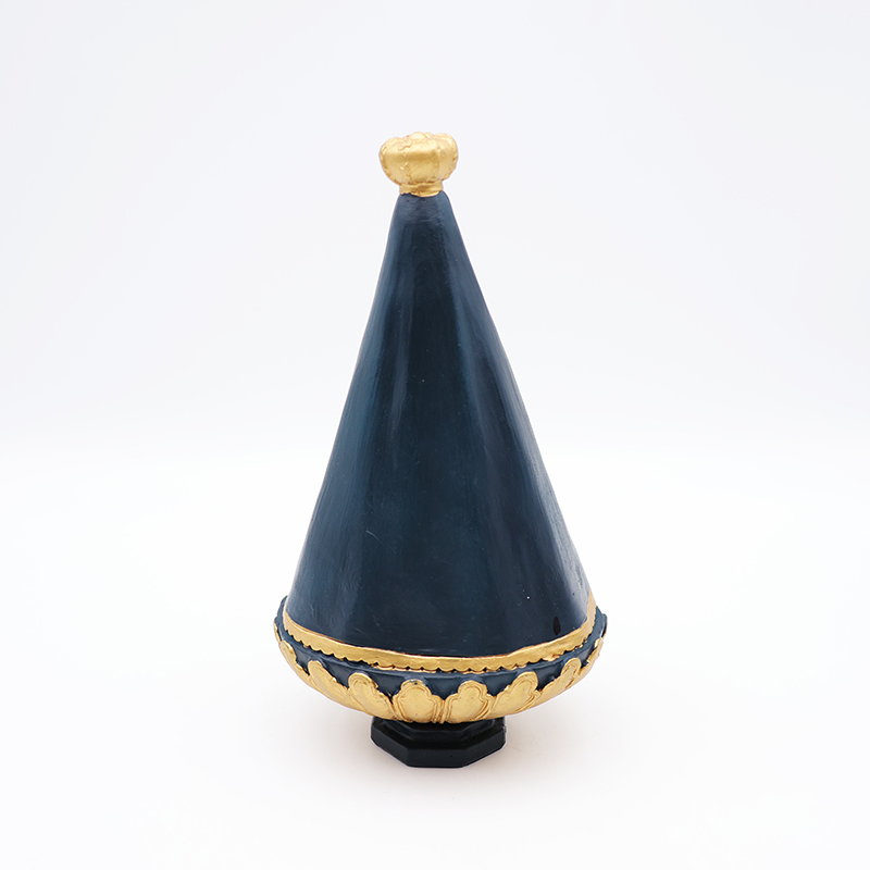 OEM home decor 3d miniaturized religious figure statue custom resin craft dark blue Catholicism virgin mary figurine manufacture