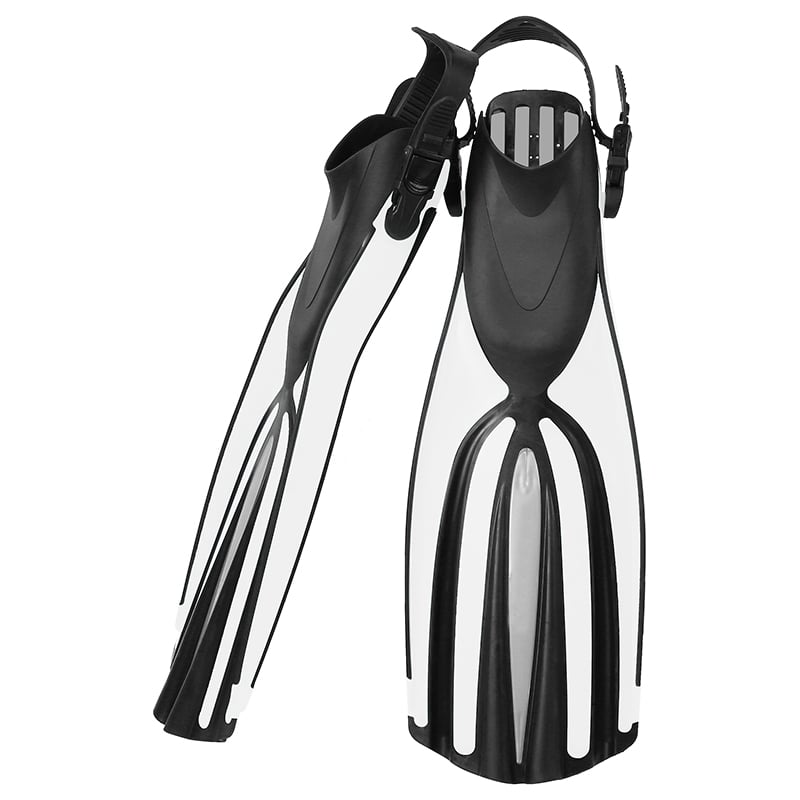 Red and Black Spearfishing Pro Foot Commercial Underwater Free Long Fins Diving Flipper details