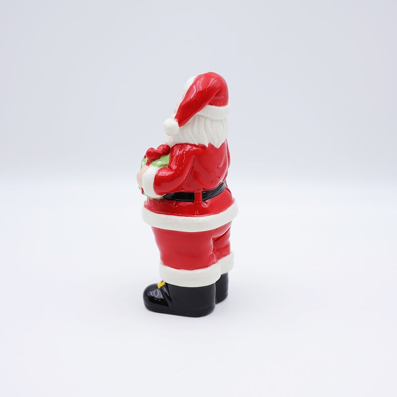 OEM Custom new nordic christmas decoration mini 3d figure statue miniature ceramic santa claus figurine ornaments gift details