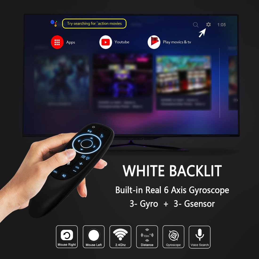G10S G10S Pro BT Smart Voice TV Remote Control 2.4G Gyroscope Wireless keyboard Air Mouse with Microphone and Bluetooth supplier
