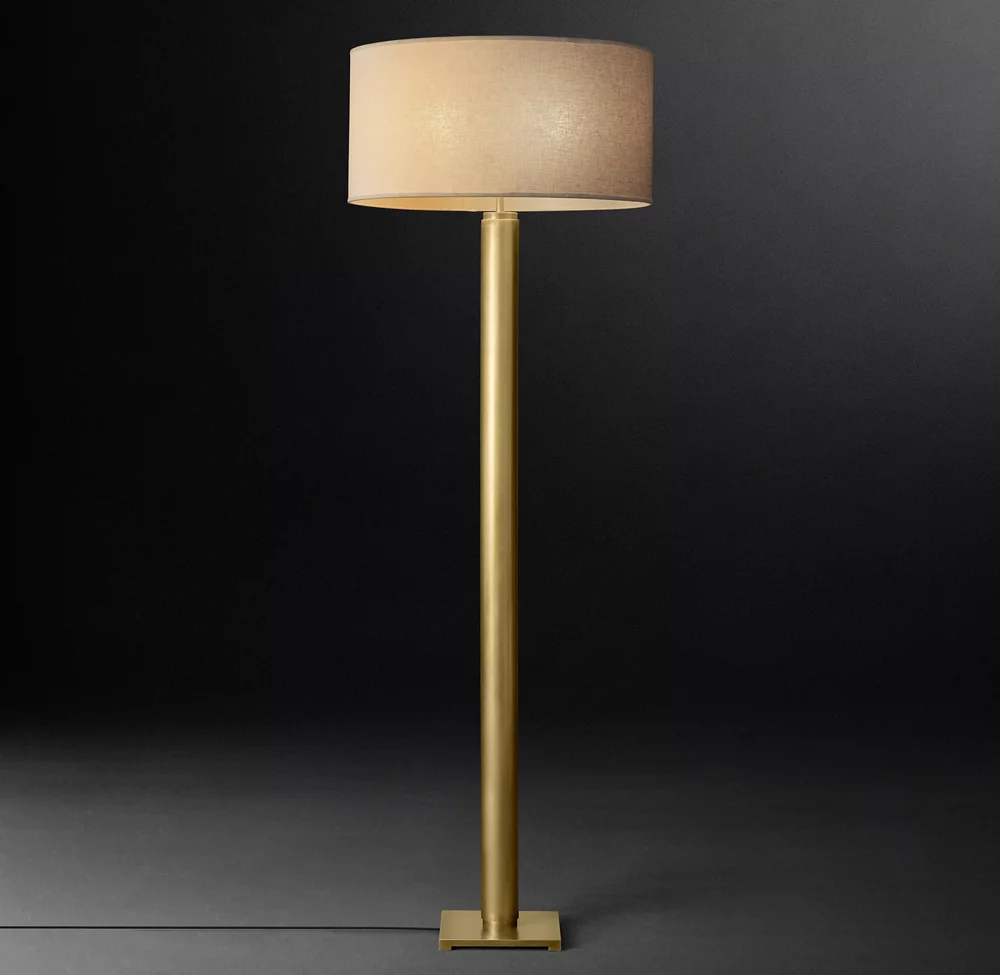 Luxury Hotel Villa Classic Metal Floor Light Living Room Decor Copper Standing Floor Lamp supplier