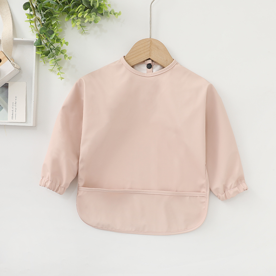 OEM Baby Long Sleeve Bib with Pocket Toddler Leak-Free Bibs with Sleeves (6-24 Months) Washable Baby Shirt Bibs Apron supplier