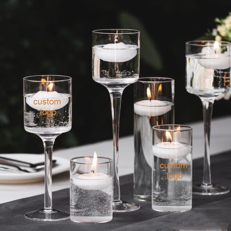 Nordic candlestick holder home decor glass candle holders Floating glass tube candelabra details