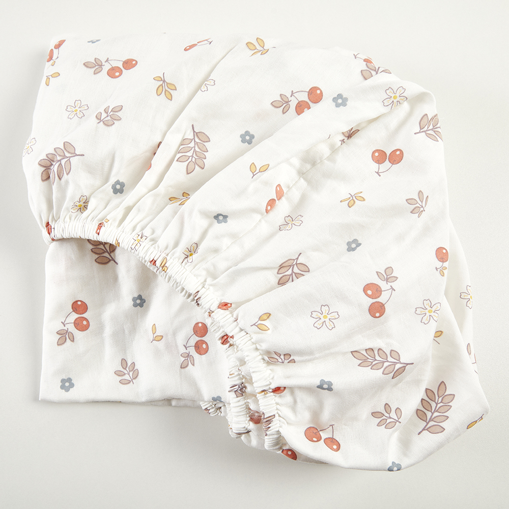 Low MOQ 100% Soft Muslin Crib Sheets Cotton Baby Fitted Crib Sheet manufacture