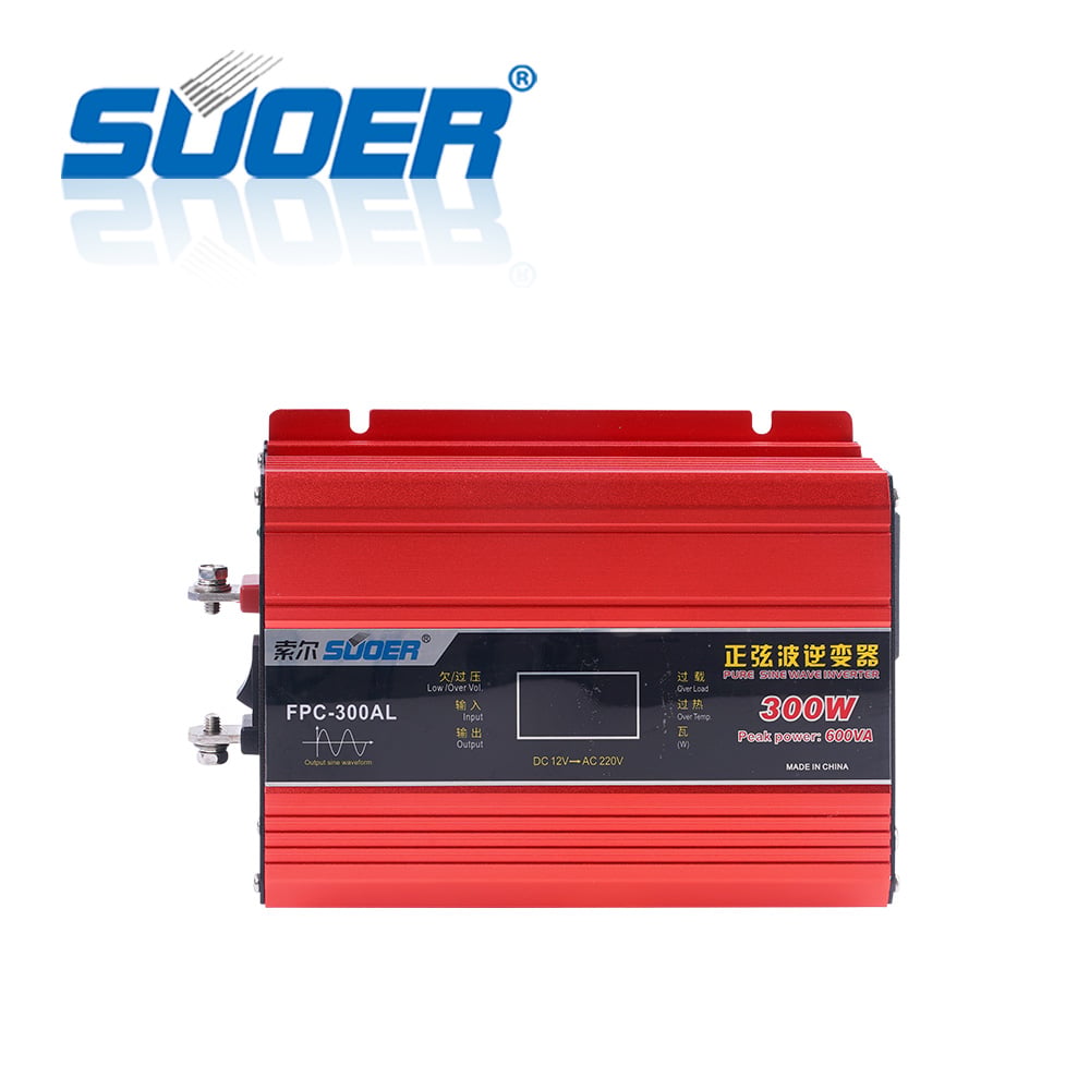 Suoer 12 Volt 220V 300W Inverter 300watt Domovinska upotreba Čisti sinusni valni inverter