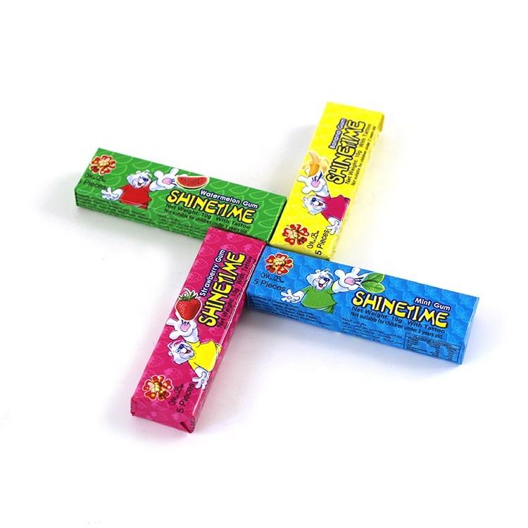 Hot Selling Bag Packed Colorful Fruity Flavor Bubble Gums with Tattoo Paper supplier