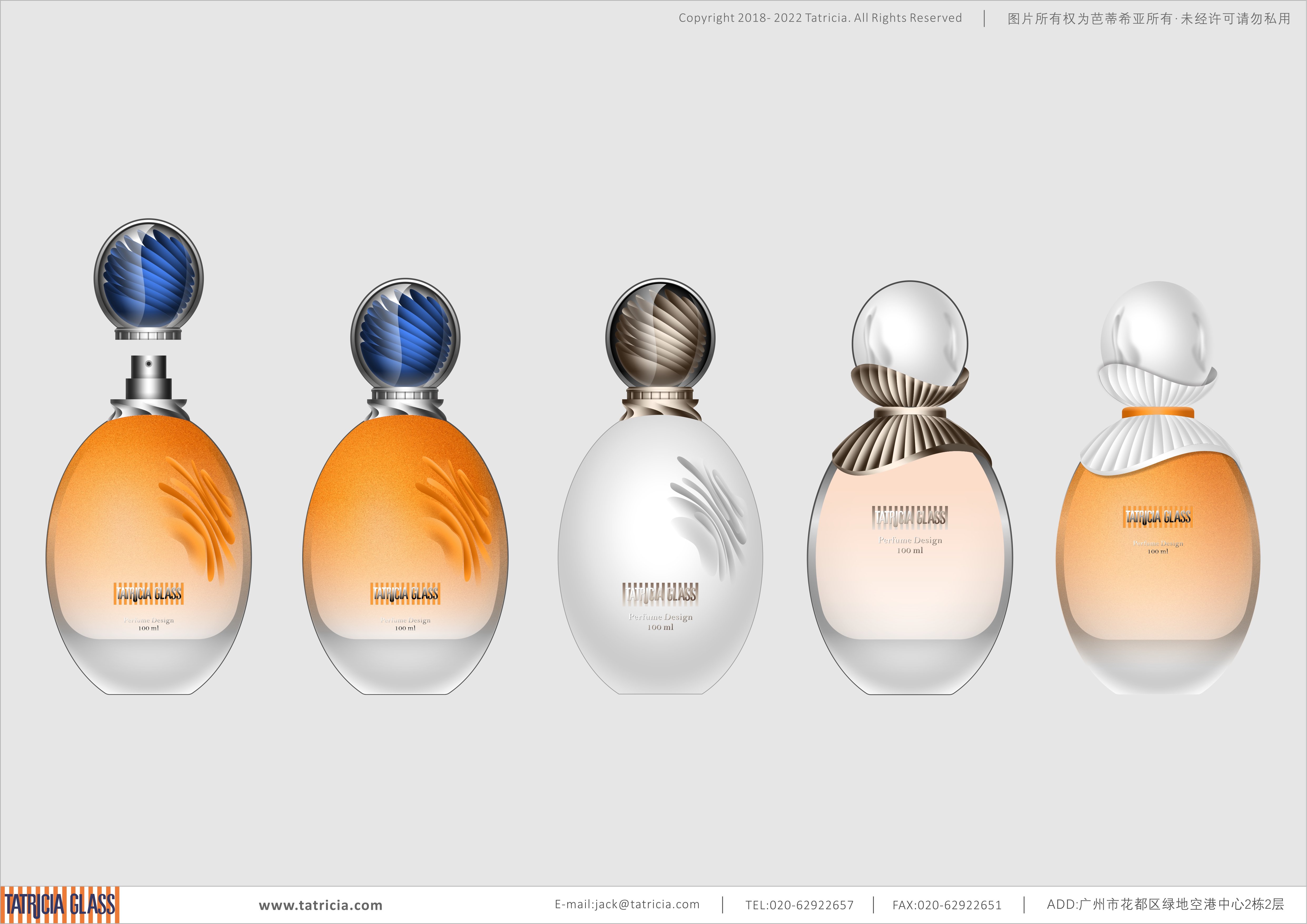 luxury custom 30ml 50ml 100ml clear empty glass bottle perfumes bottle with packaging box factory