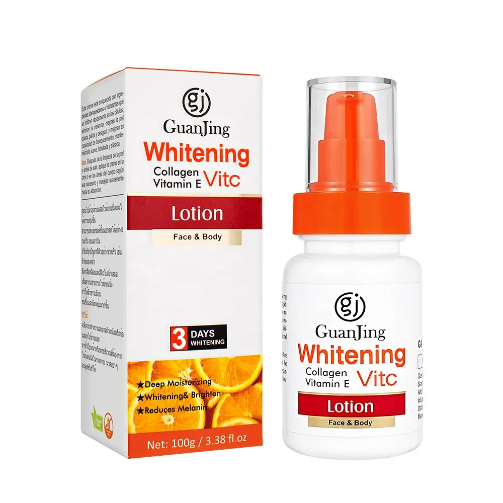 loción hidratante con vitamina E y colágeno para blanqueamiento rápido del rostro y el cuerpo