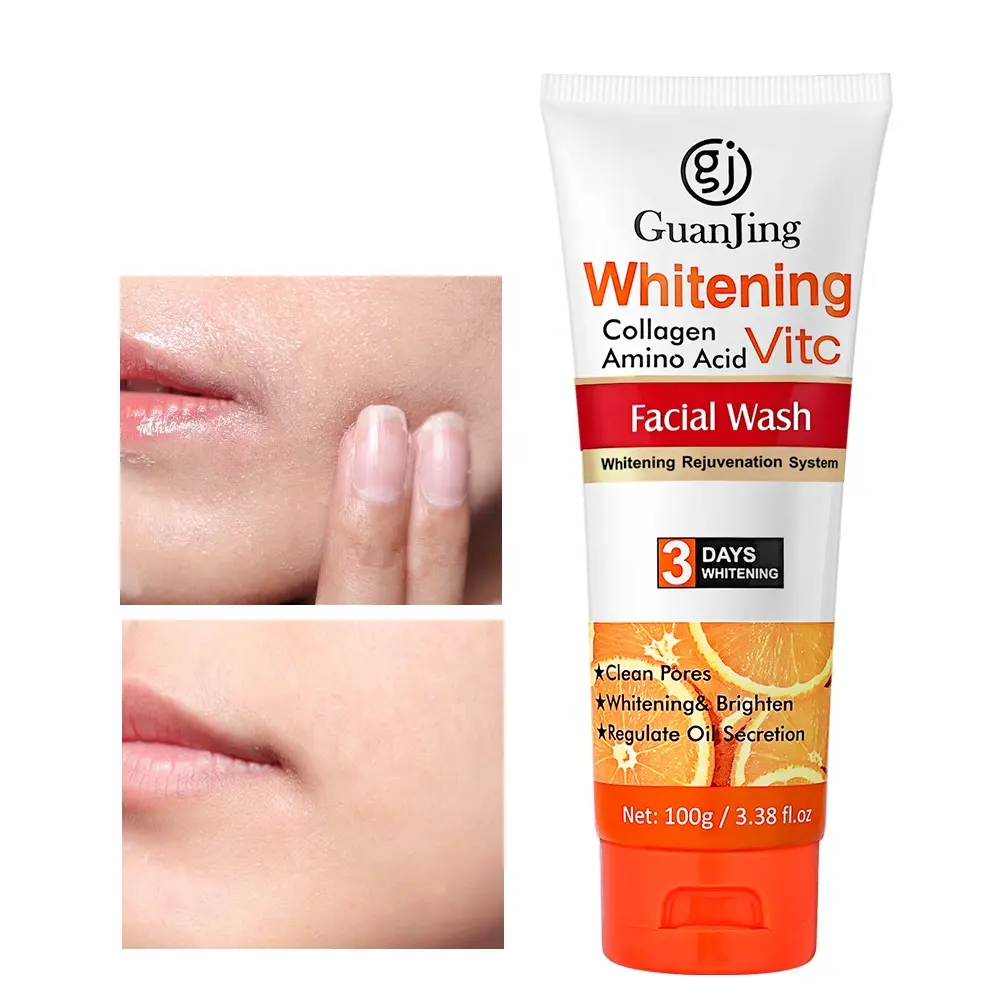 crema blanqueadora con vitamina C de acción rápida en 3 días; limpiador facial con aminoácidos y vitaminas, limpieza profunda