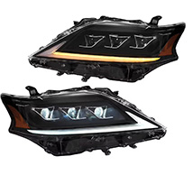 Modified upgrade front full LED Headlights w/DRL For 13-15 Lexus RX series 350 450H Amber Reflector