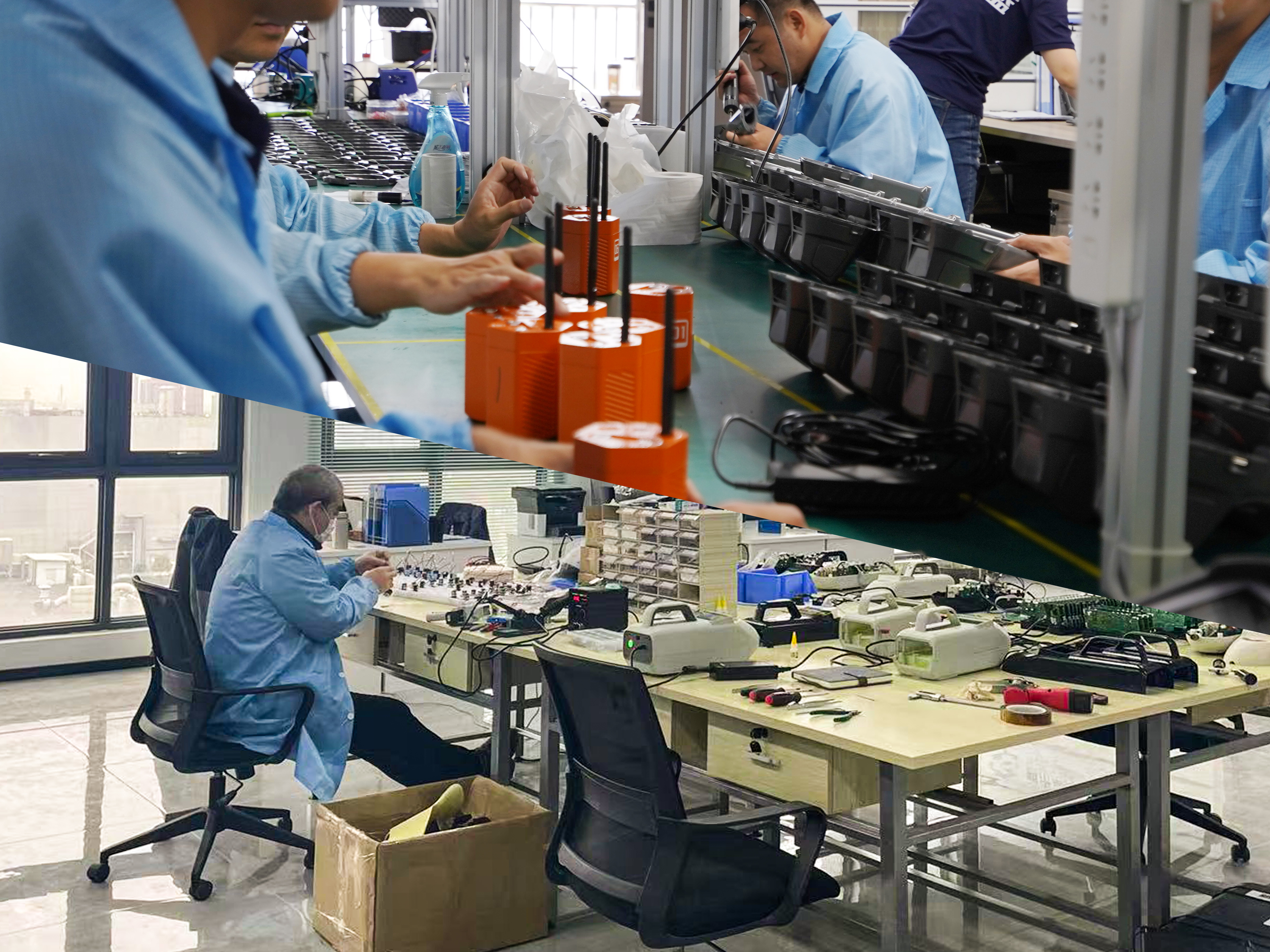 私たちは研究開発と生産センターを立ち上げ、それを2つのラインに分けています