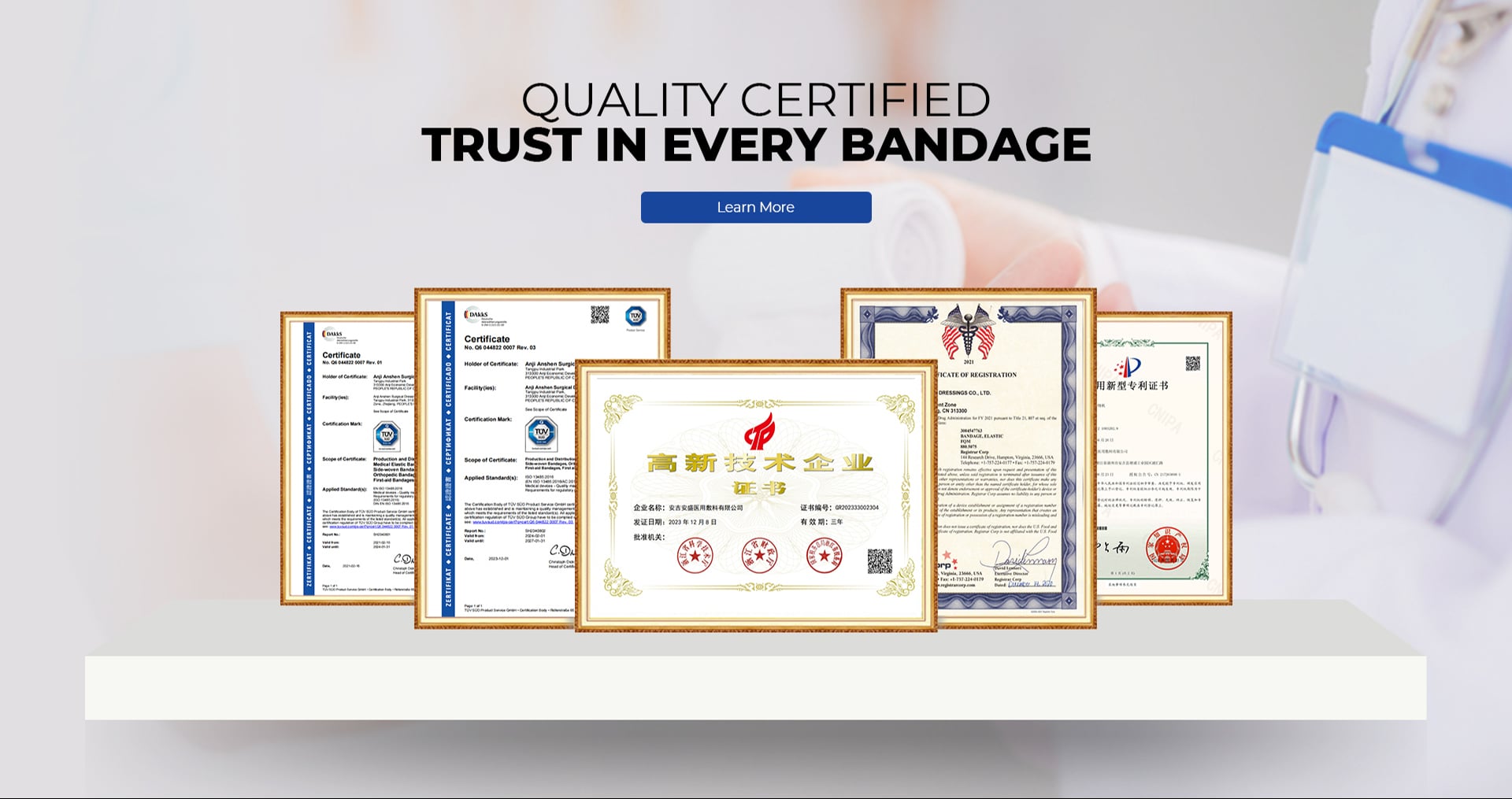 Medical bandage, First aid kit, Medical tape Supplier - ANJI ANSHEN