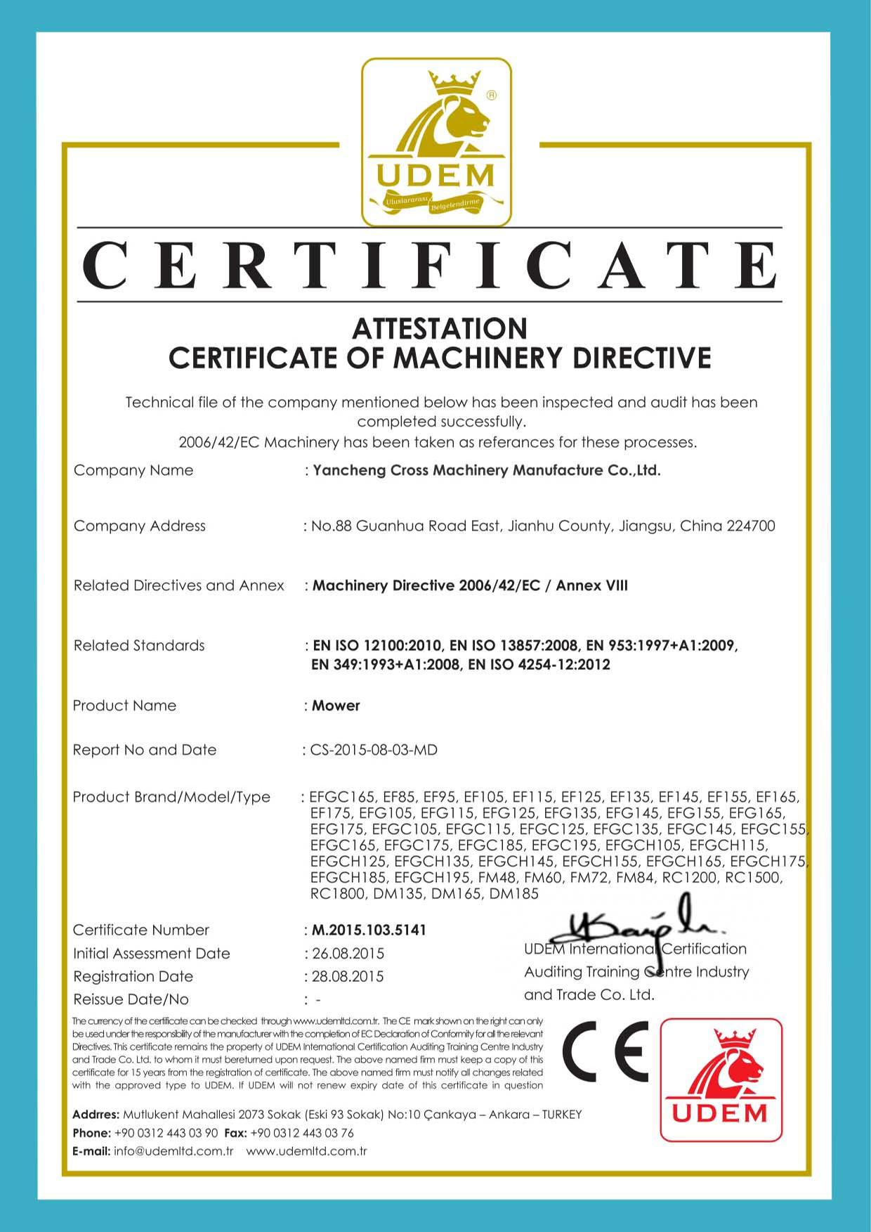 OUR HONORARY CERTIFICATE